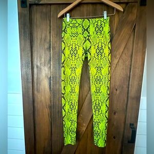 Neon Snake Print Leggings NOLI